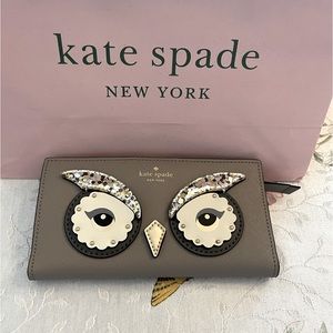 Kate Spade ♠️ Owl Leather Wallet
